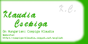 klaudia csepiga business card